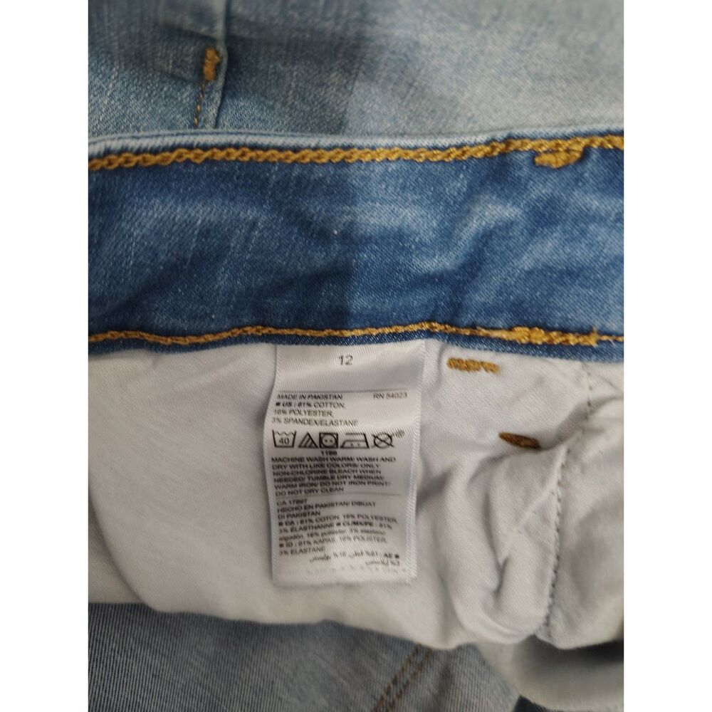 Old Navy Rockstar Super Skinny Built-In Sculpt Light Wash Jeans Women's 12 - Picture 6 of 6